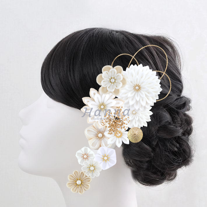 丸花の下りの白色アレンジ